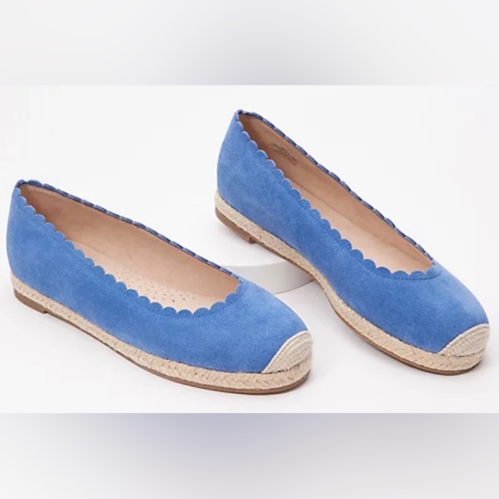 Isaac Mizrahi LIVE! Espadrille Coastal Blue Flats